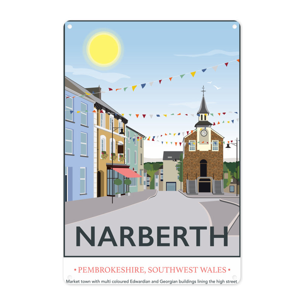 Narberth, Wales Metal Sign