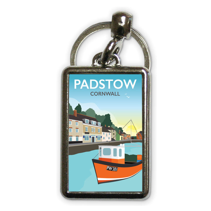 Padstow, Cornwall Metal Keyring