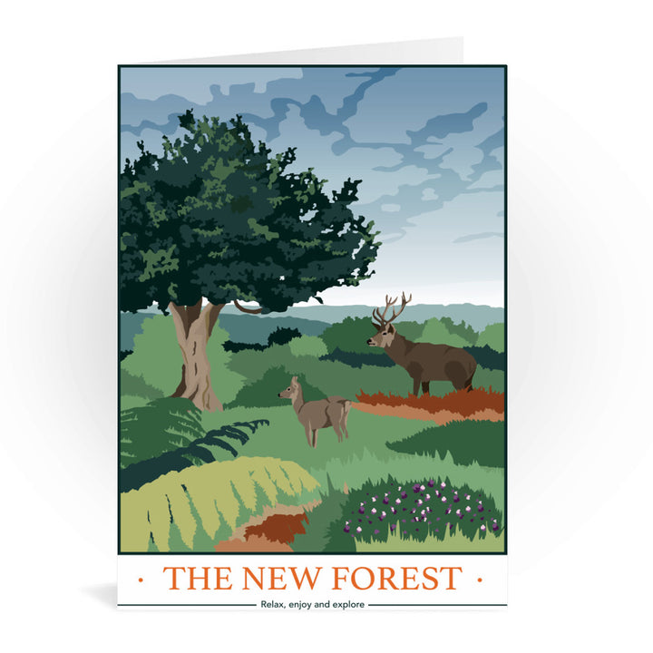 The New Forest, Hampshire Greeting Card 7x5