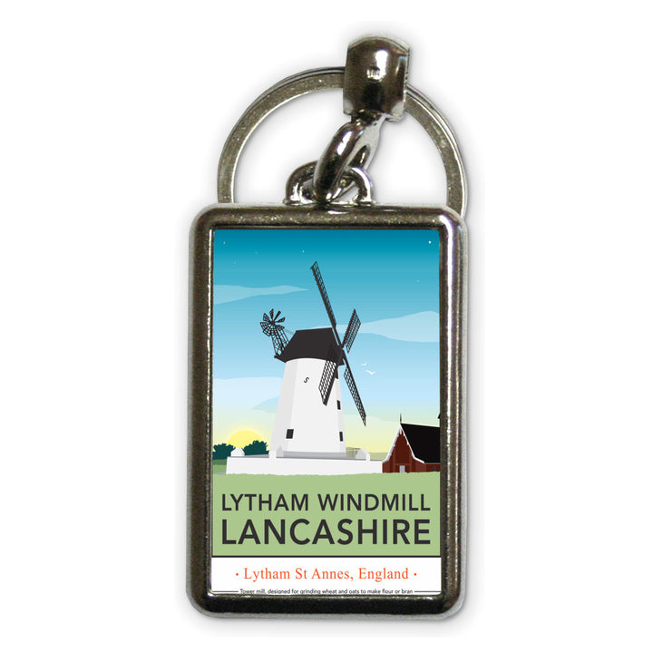 Lytham Windmill, Lytham St Annes, Lancashire Metal Keyring