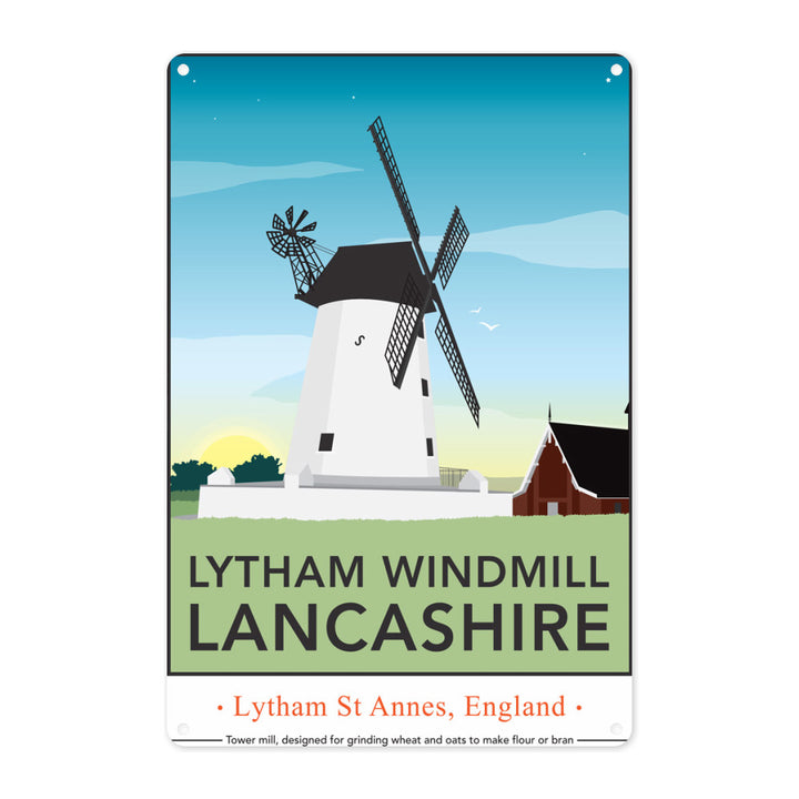 Lytham Windmill, Lytham St Annes, Lancashire Metal Sign