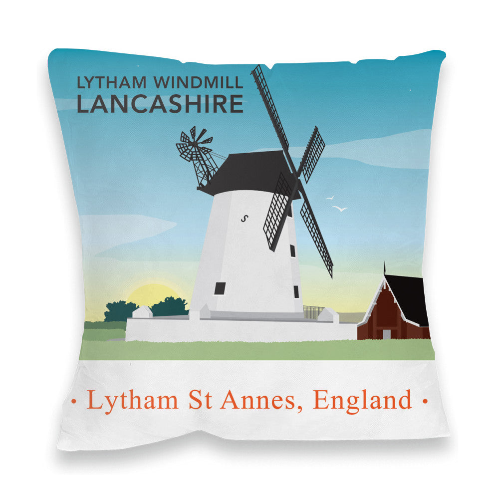 Lytham Windmill, Lytham St Annes, Lancashire Fibre Filled Cushion