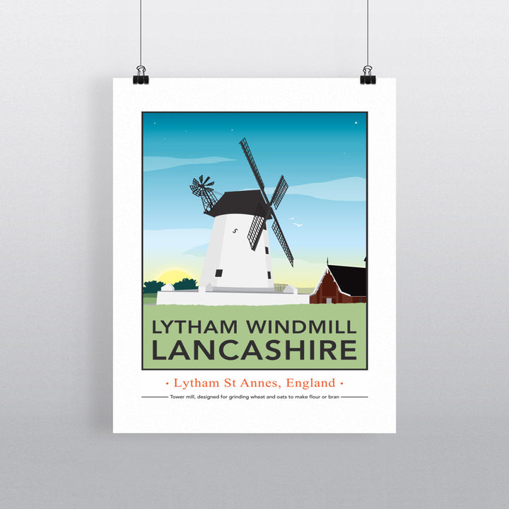 Lytham Windmill, Lytham St Annes, Lancashire 90x120cm Fine Art Print