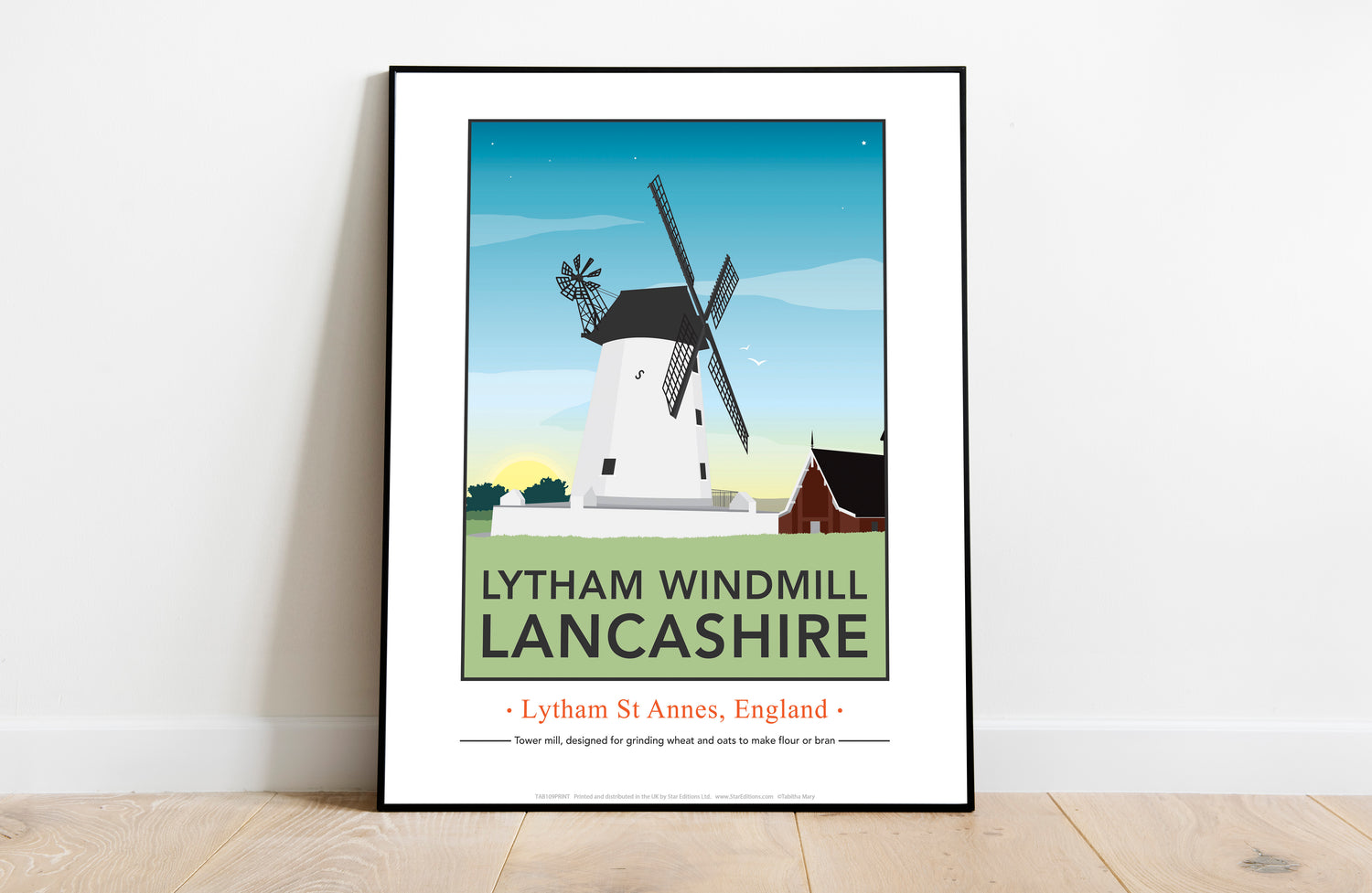 Lytham Windmill, Lytham St Annes, Lancashire - Art Print