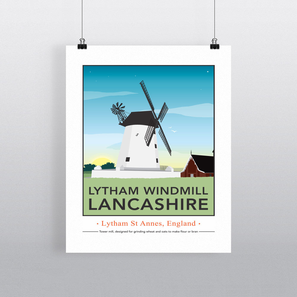 Lytham Windmill, Lytham St Annes, Lancashire - Art Print