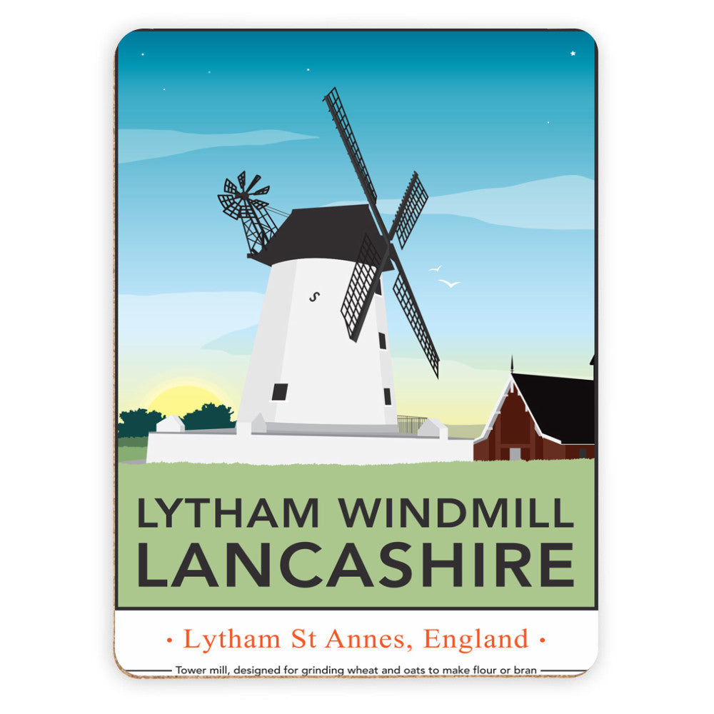 Lytham Windmill, Lytham St Annes, Lancashire Placemat