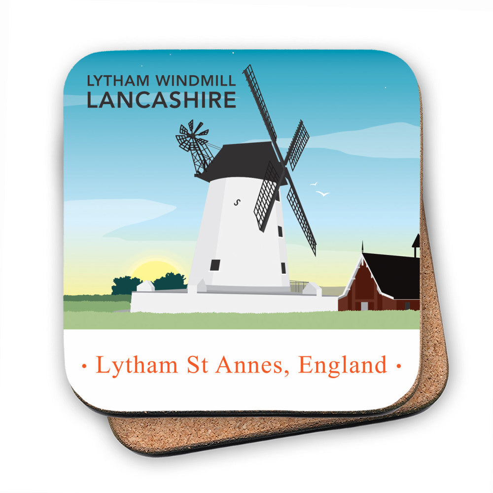 Lytham Windmill, Lytham St Annes, Lancashire MDF Coaster
