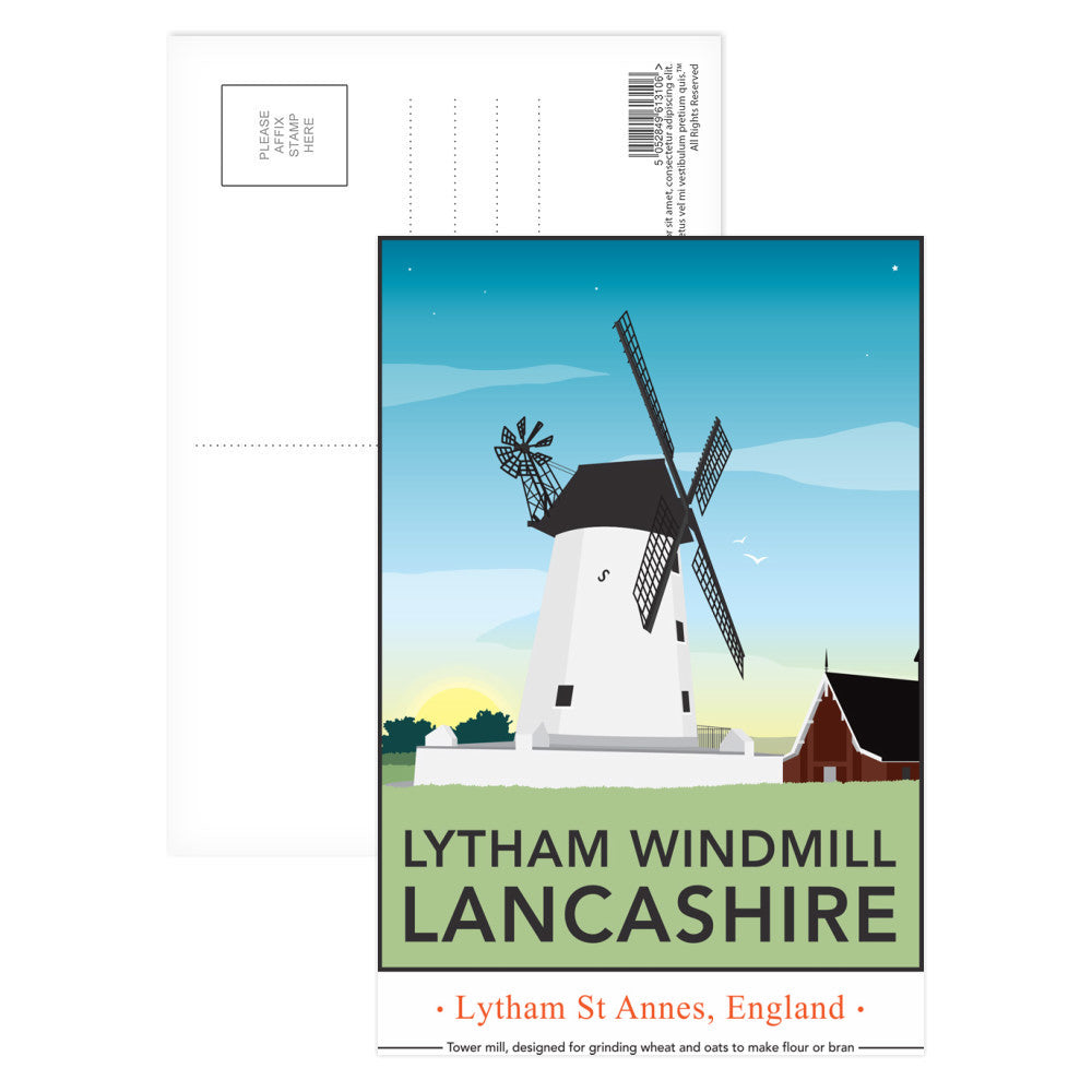 Lytham Windmill, Lytham St Annes, Lancashire Postcard Pack