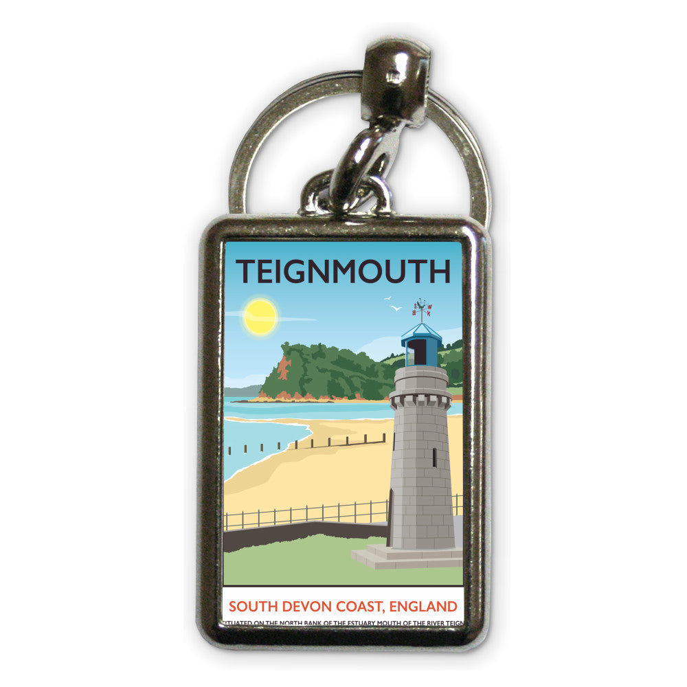 Teignmouth, Devon Metal Keyring