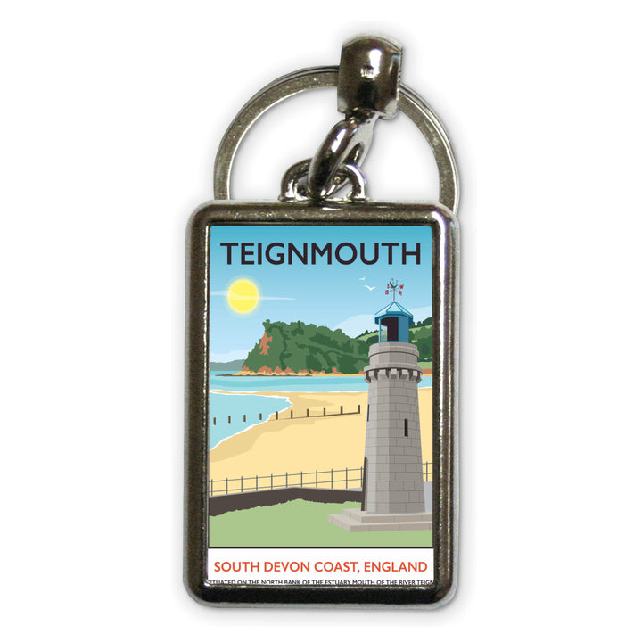 Teignmouth, Devon Metal Keyring