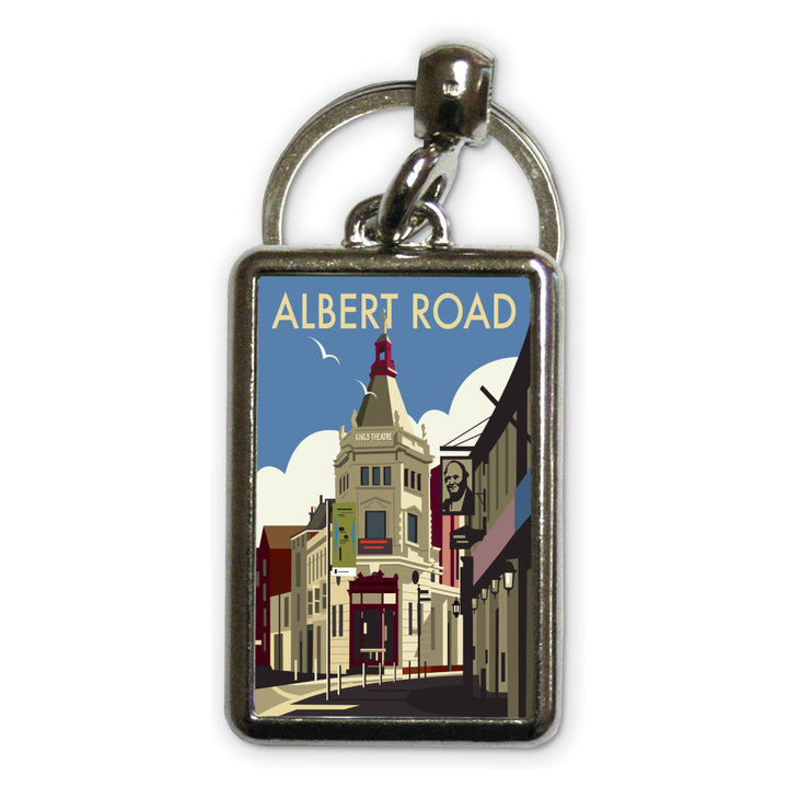 Albert Road, Portsmouth Metal Keyring