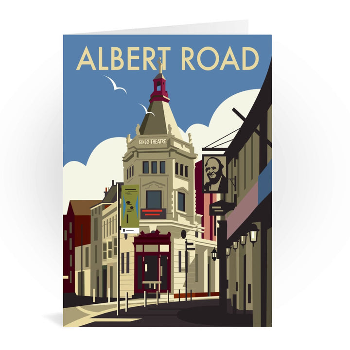 Albert Road, Portsmouth Greeting Card 7x5