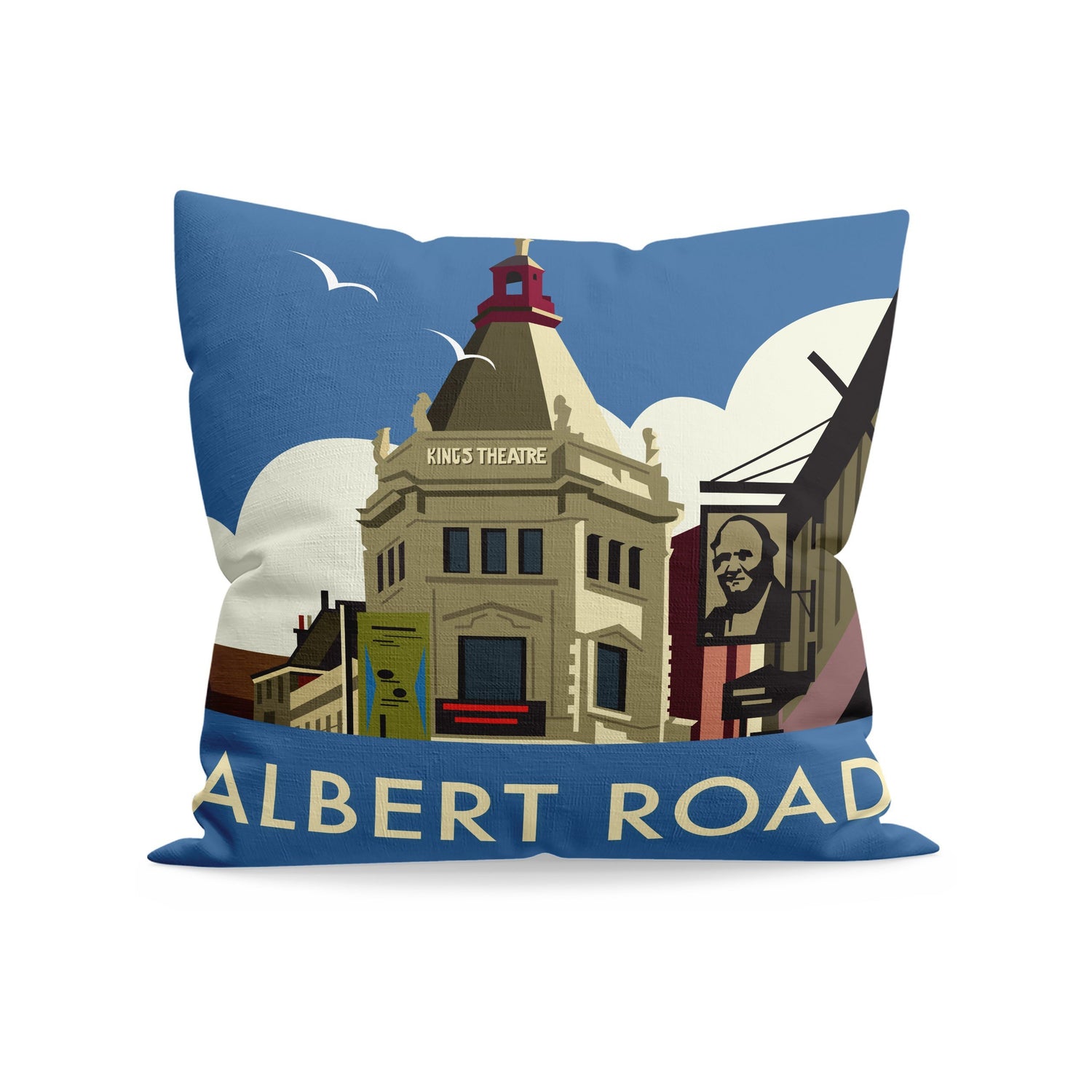Albert Road, Portsmouth Fibre Filled Cushion