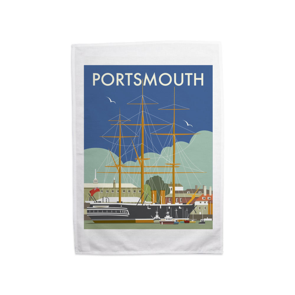 HMS Warrior, Portsmouth Tea Towel