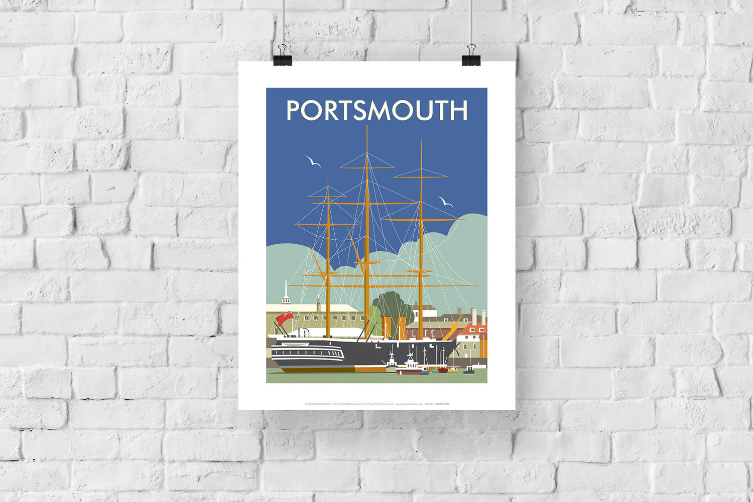 HMS Warrior, Portsmouth - Art Print