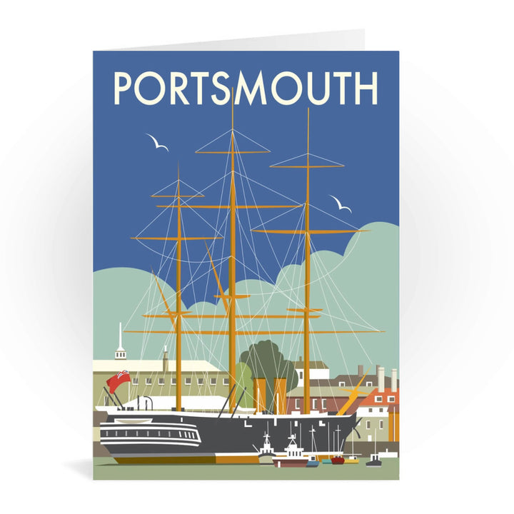 HMS Warrior, Portsmouth Greeting Card 7x5