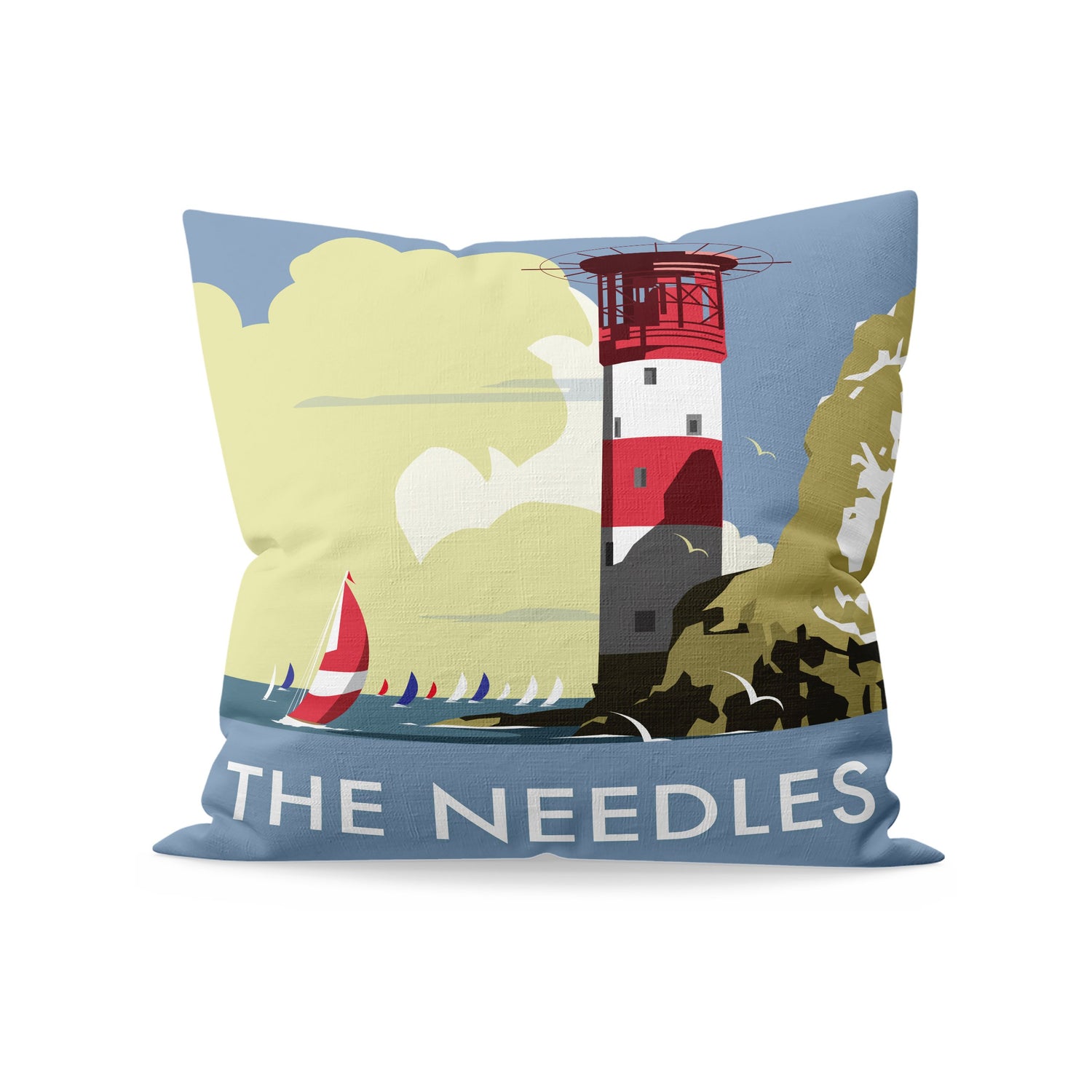 The Needles, Isle of Wight Fibre Filled Cushion