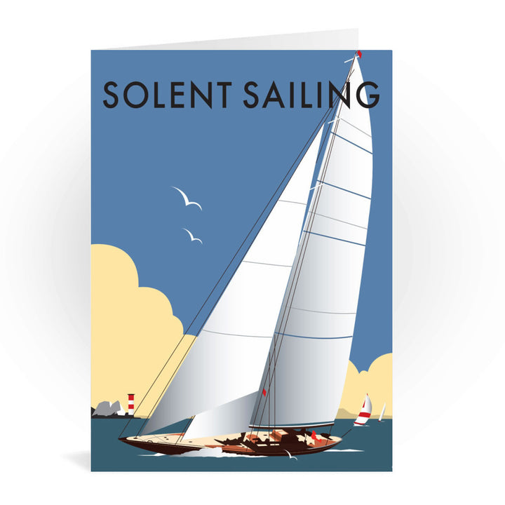 Solent Sailing Greeting Card 7x5