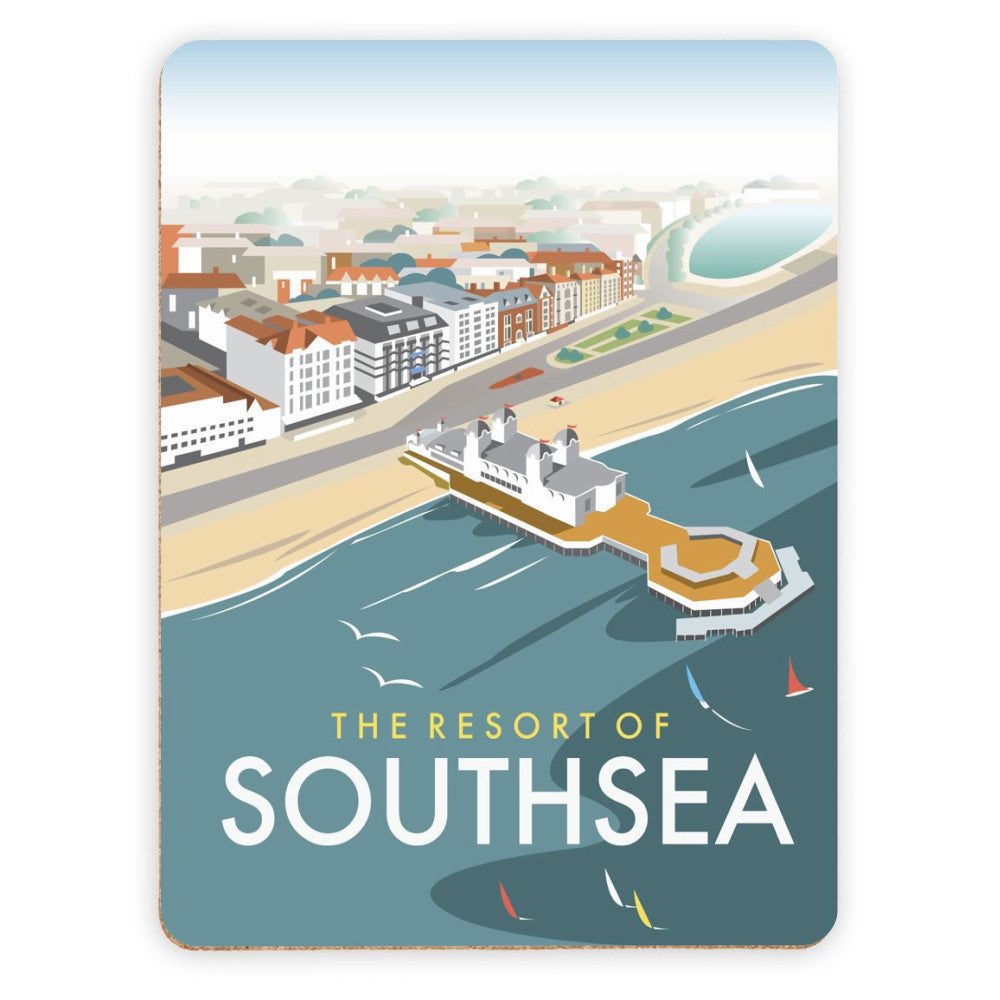 Southsea, Portsmouth, from the air Placemat