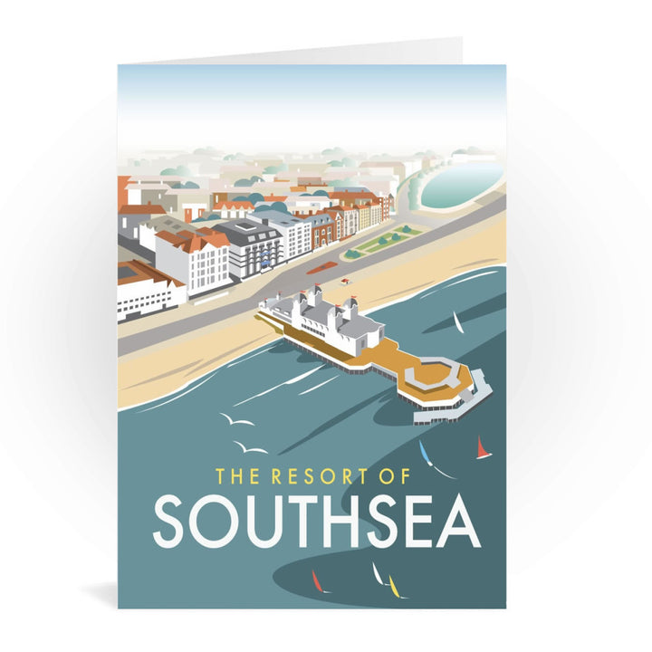 Southsea, Portsmouth, from the air Greeting Card 7x5