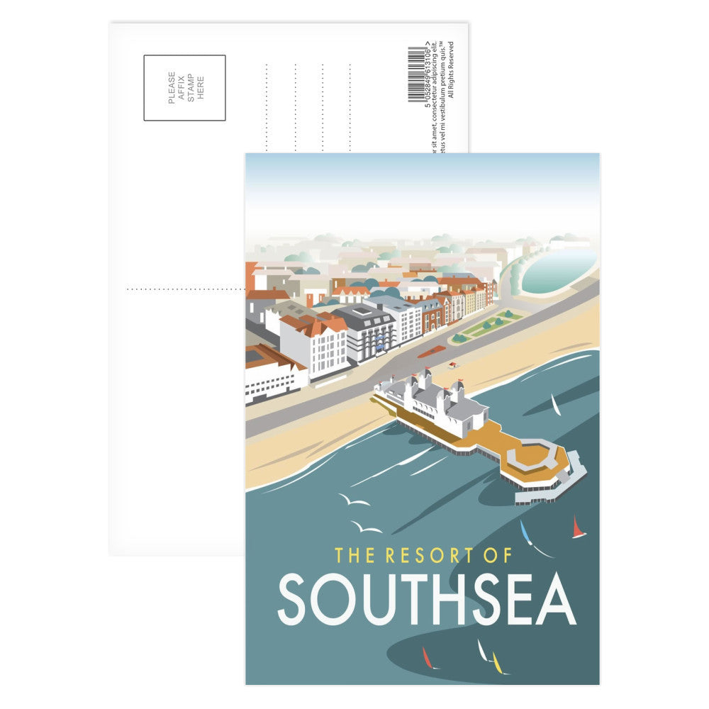 Southsea, Portsmouth, from the air Postcard Pack