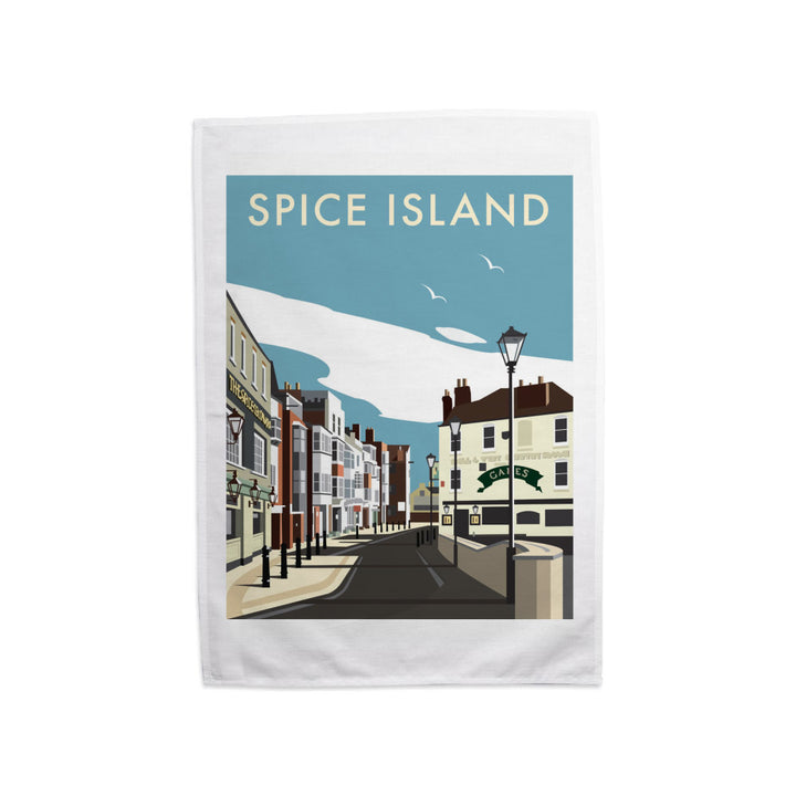 Spice Island, Portsmouth Tea Towel