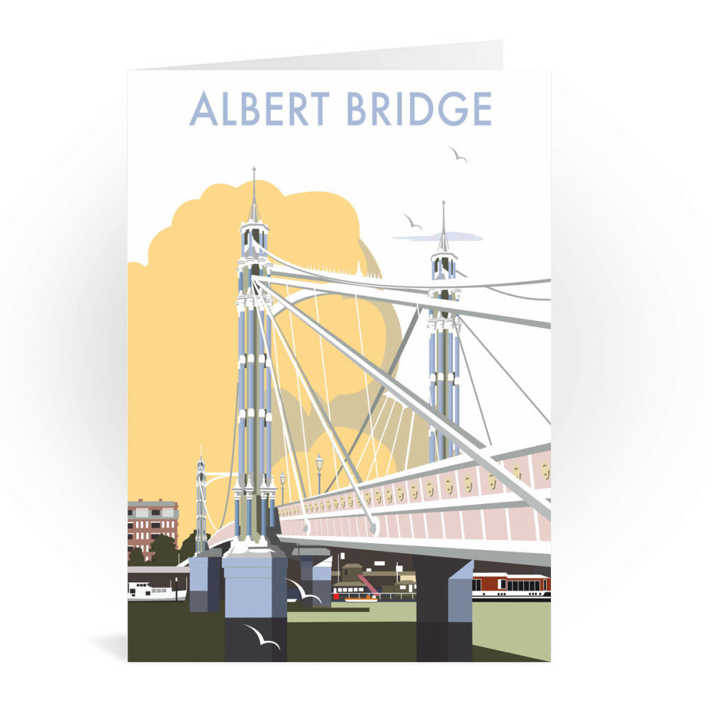 Albert Bridge, London Greeting Card 7x5