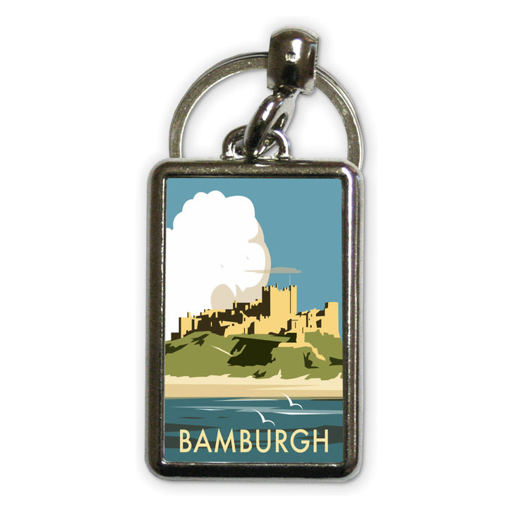 Bamburgh Castle Metal Keyring