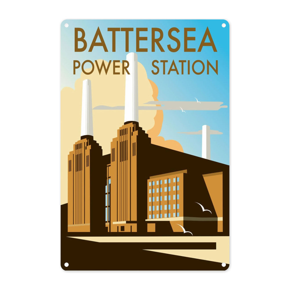 Battersea Power Station Metal Sign