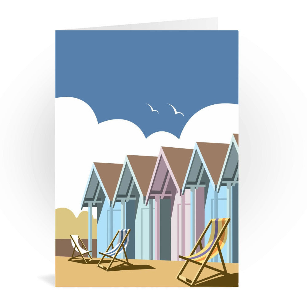 Beach Huts Greeting Card 7x5