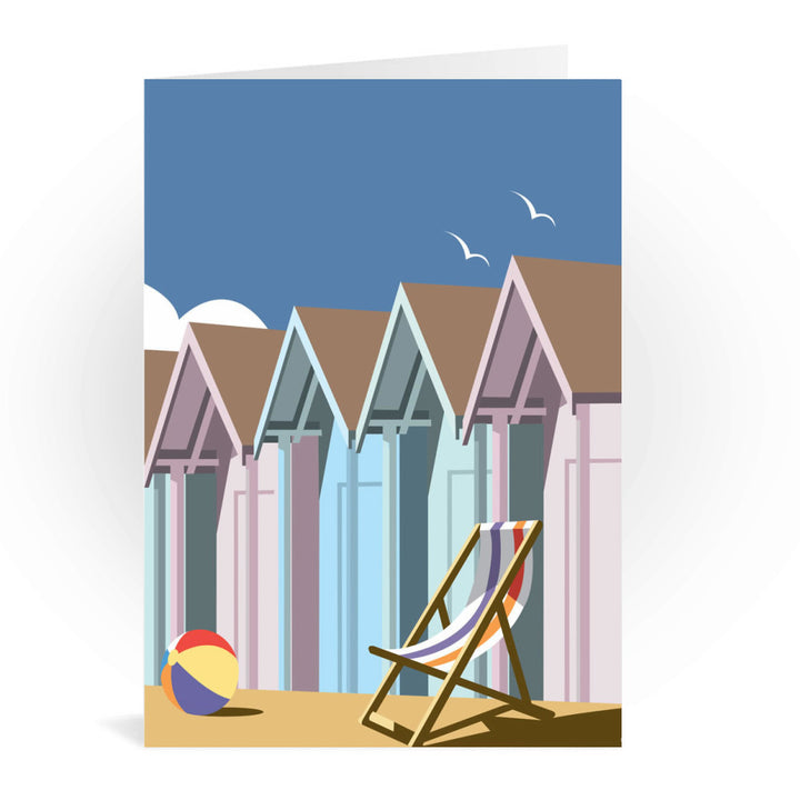 Beach Huts Greeting Card 7x5