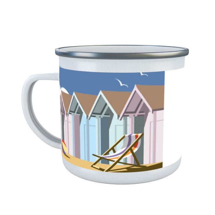 Beach Huts Enamel Mug