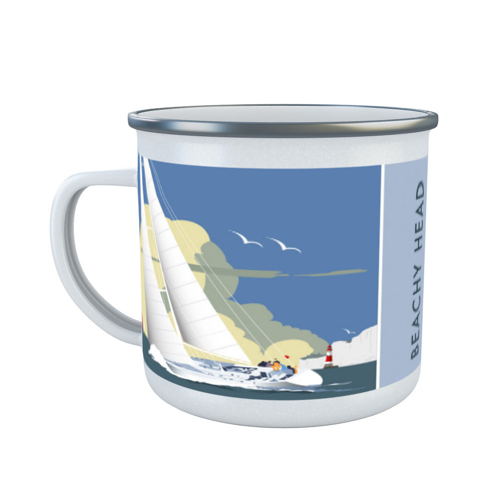 Sailing at Beachy Head Enamel Mug