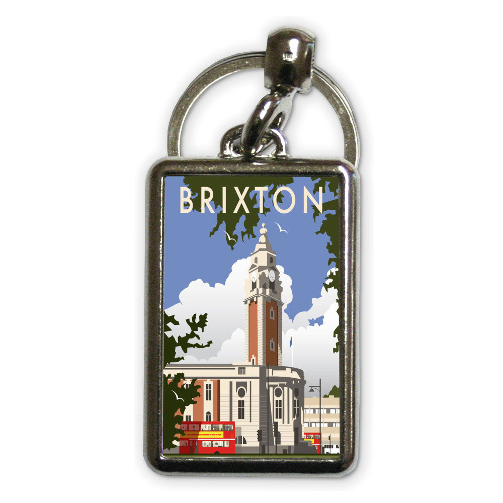 Brixton, London Metal Keyring