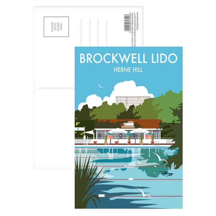 Brockwell Lido, Herne Hill, London Postcard Pack