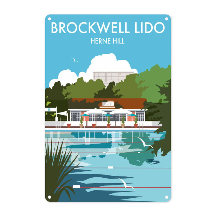 Brockwell Lido, Herne Hill, London Metal Sign