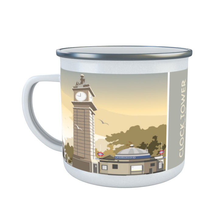 The Clock Tower, Clapham, London Enamel Mug