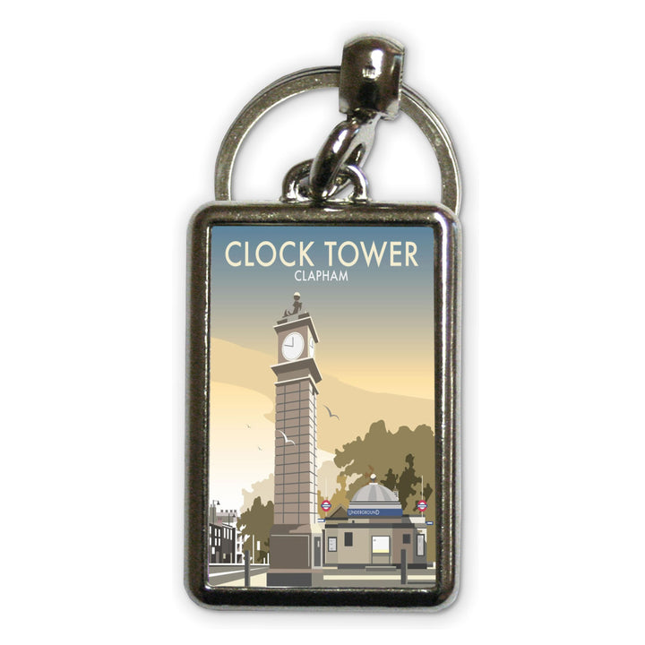 The Clock Tower, Clapham, London Metal Keyring