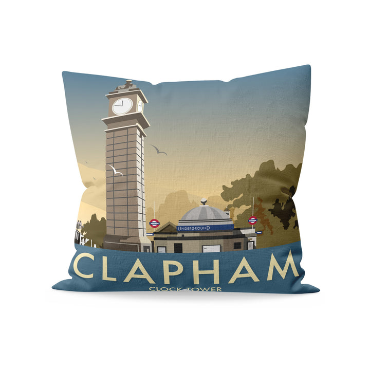 The Clock Tower, Clapham, London Fibre Filled Cushion