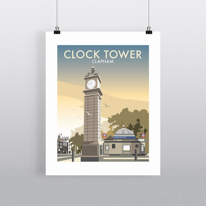 The Clock Tower, Clapham, London Fine Art Print