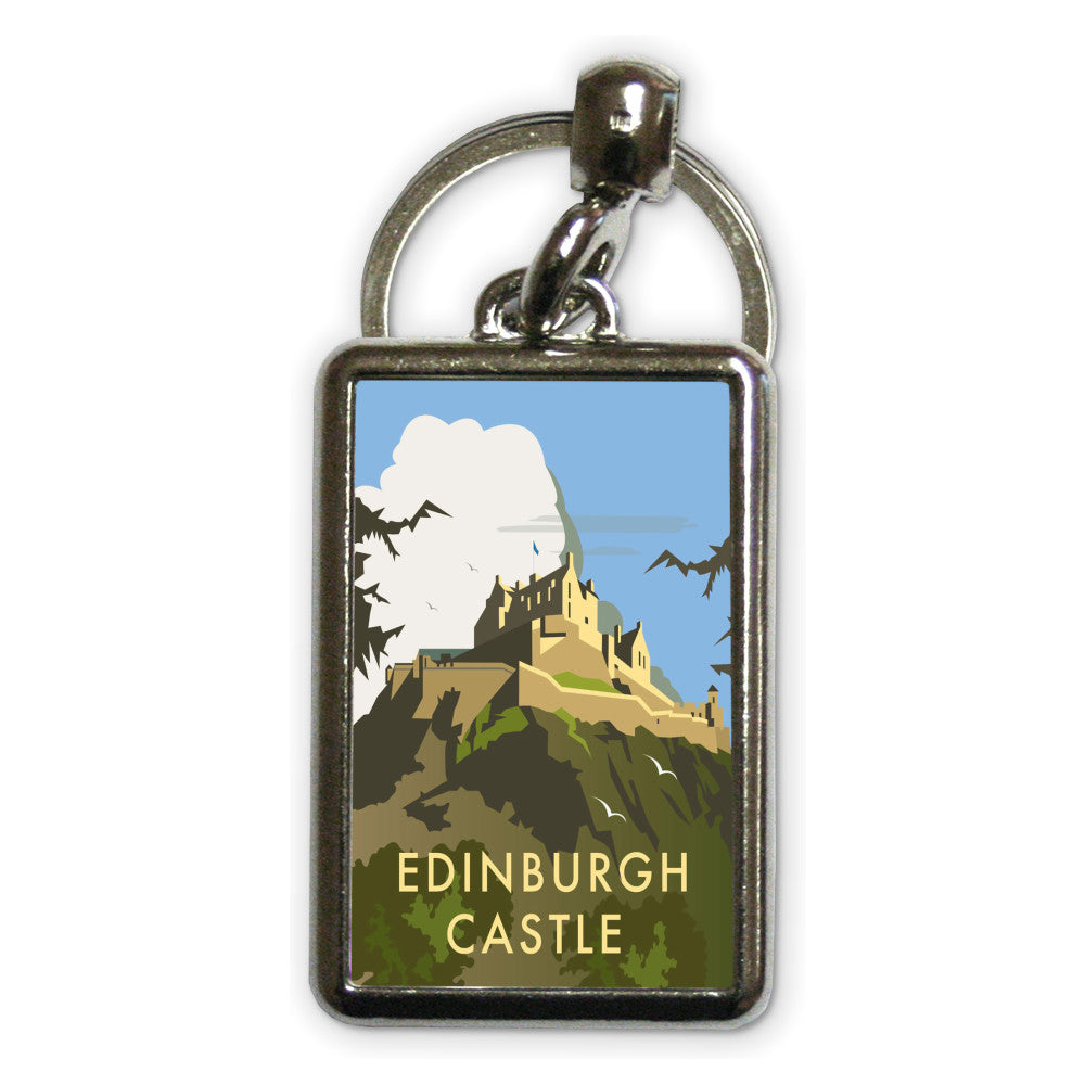 Edinburgh Castle Metal Keyring