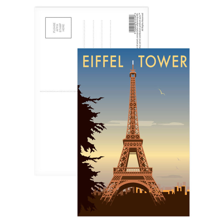 The Eiffel Tower, Paris Postcard Pack
