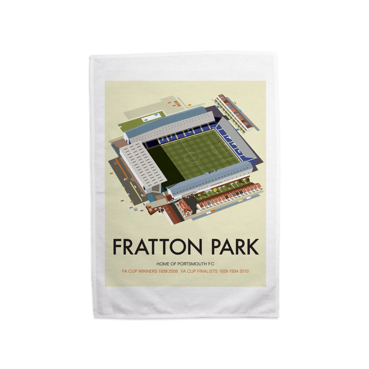 Fratton Park, Home of Portsmouth FC Tea Towel