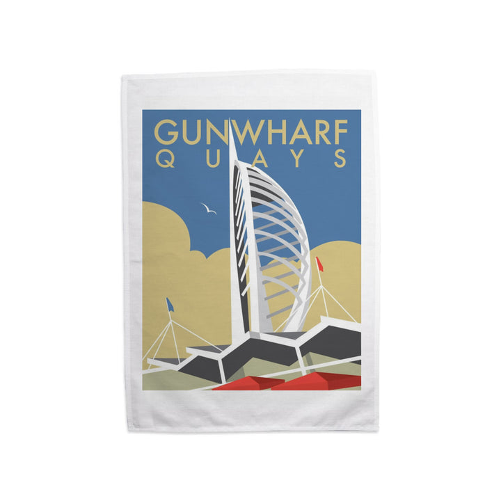 Gunwharf Quays, Portsmouth Tea Towel