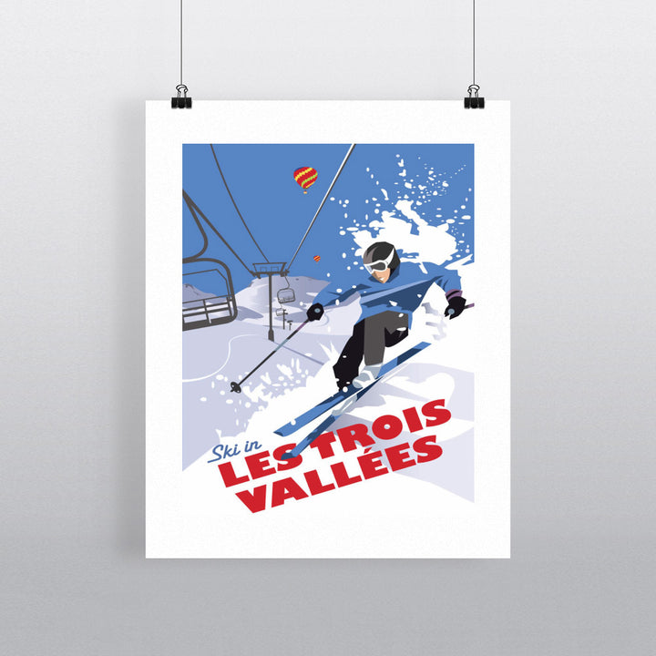 Ski in Les Trois Vallees Fine Art Print