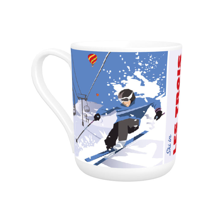 Ski in Les Trois Vallees Bone China Mug