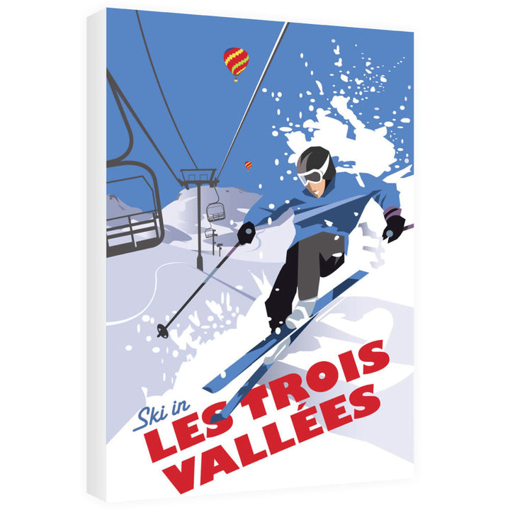 Ski in Les Trois Vallees Canvas