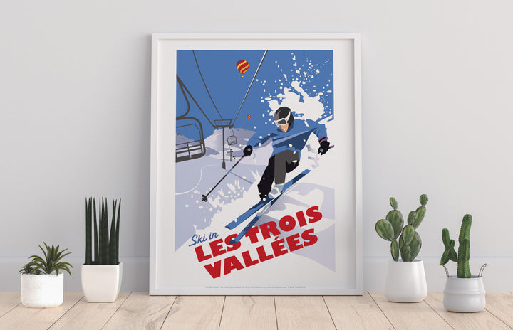 Ski in Les Trois Vallees - Art Print