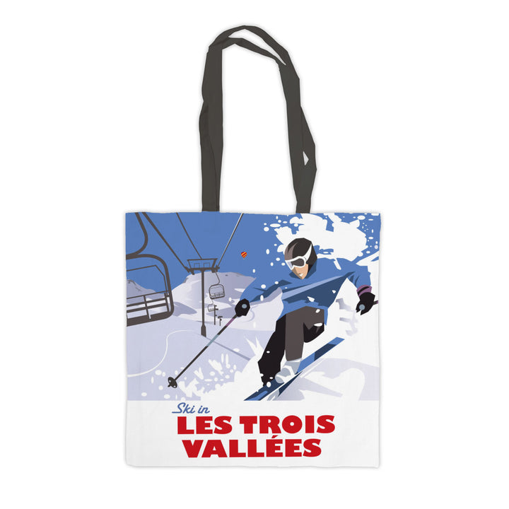 Ski in Les Trois Vallees Premium Tote Bag