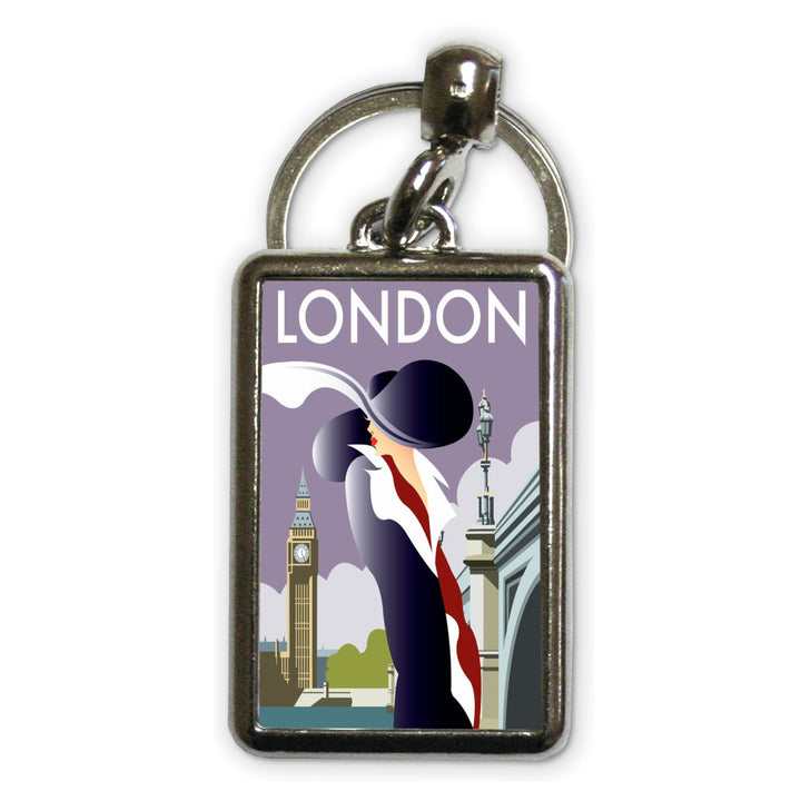 London Metal Keyring